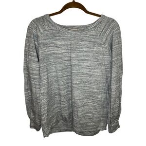 Athleta Heathered Gray Scoop Neck Sweatshirt